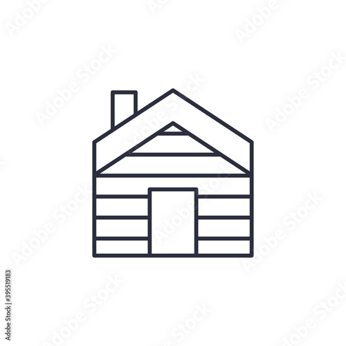 Log cabin icon isolated on white background. Woodhouse symbol modern, simple, vector, icon for website design, mobile app, ui. Vector Illustration