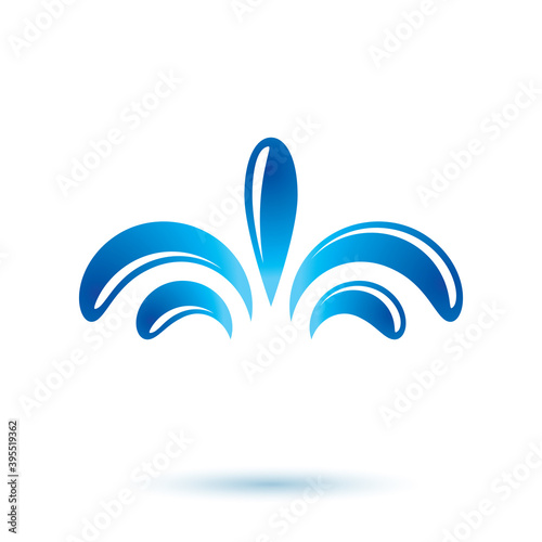 Pure water vector abstract icon for use as marketing design symbol. Body cleansing concept.