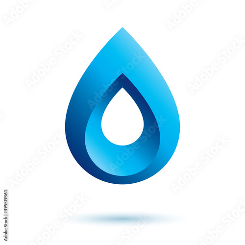 Ocean freshness theme vector icon for use in mineral water advertising. Environment protection concept.
