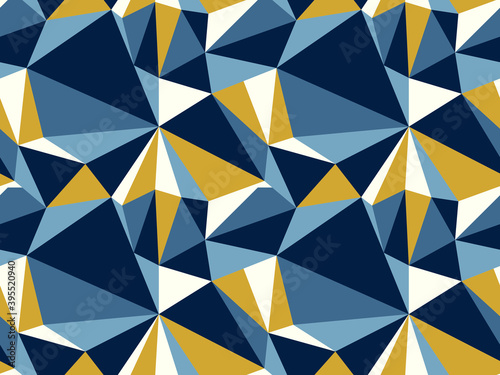 Abstract messy chaotic triangles seamless vector background, particles design pattern for wallpaper or print or textile or wrapping paper.