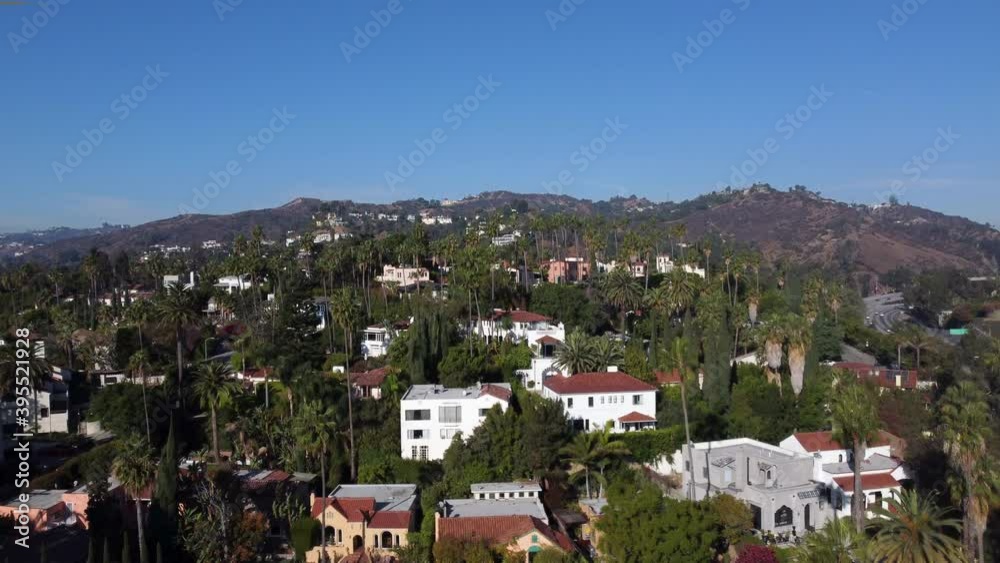 Hollywood Hills Houses Drone Shot Hollywood Hills Houses Drone Shot
