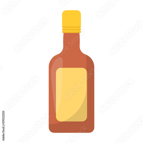 Honey Bottle Concept, Mustard Liquid Vector Icon Design, Mexican culture symbol on White background, Customs and Traditions Signs, cinco de Mayo federal holiday elements