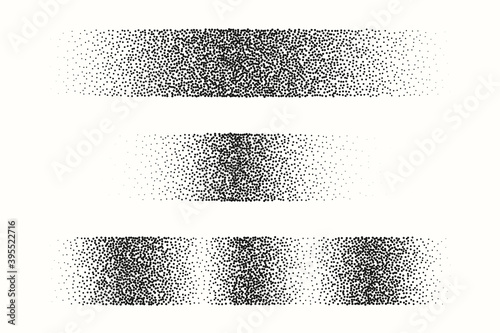 Noise. lines, gradient band. Vector small round dots, grunge, stipple. An object on an isolated light background.