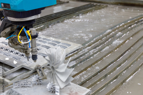Billede på lærred CNC water jet cutting machine, Industrial metalworking CNC water jet cutting machine