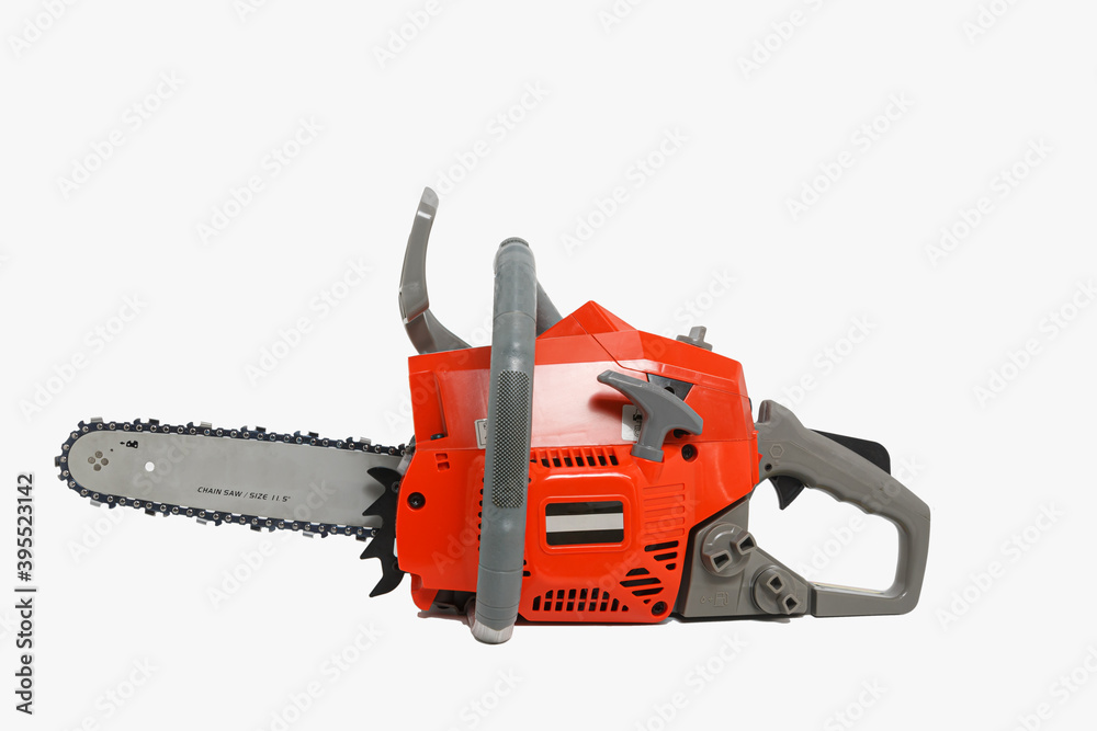 11.5 inch chainsaw on white isolated background