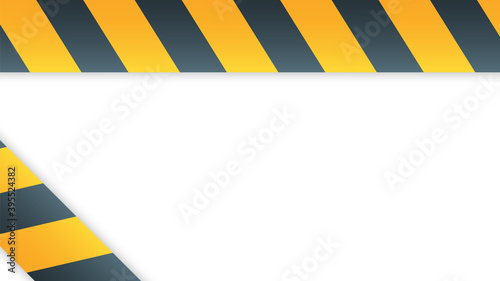 The stripe is yellow and black. Fence tape. warnings, danger. Vector illustration.