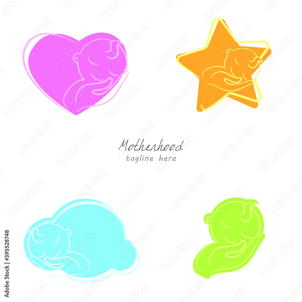 vector set of baby icon