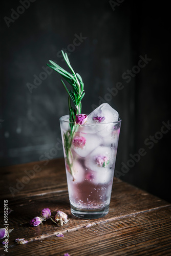 Rose Lemonade with Iced Roses