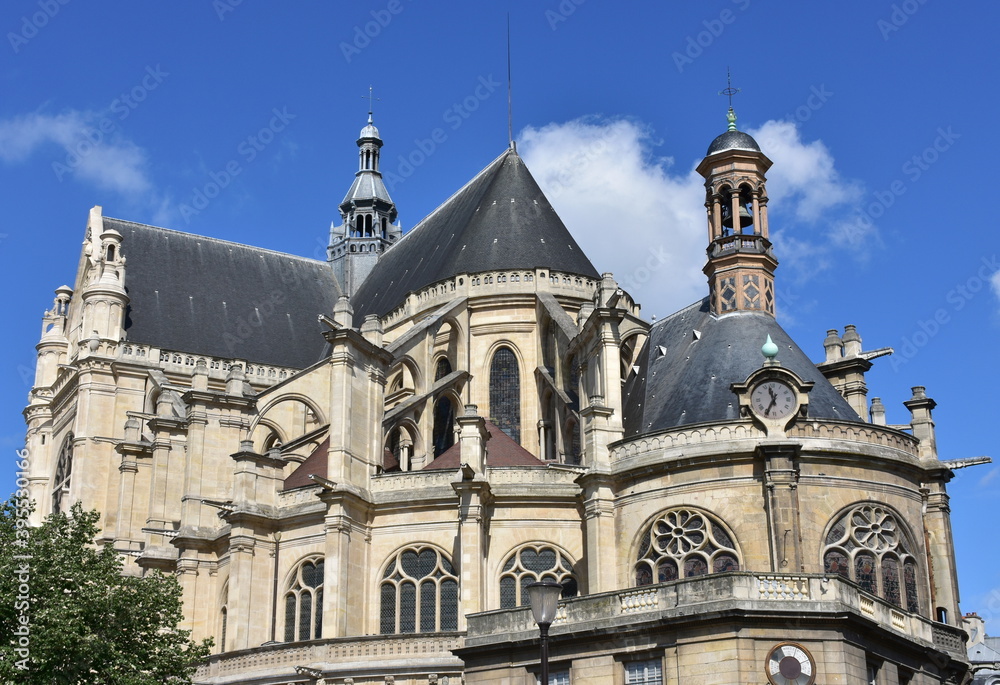 Saint-Eustache gothic church at Les Halles neighbourhood. Paris, France.