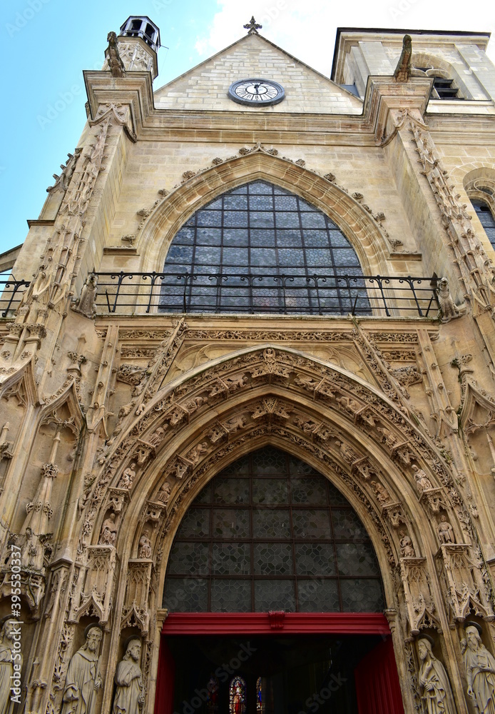 Eglise Saint-Merri, flamboyant gothic church located at Rue Saint-Martin. Paris, France.