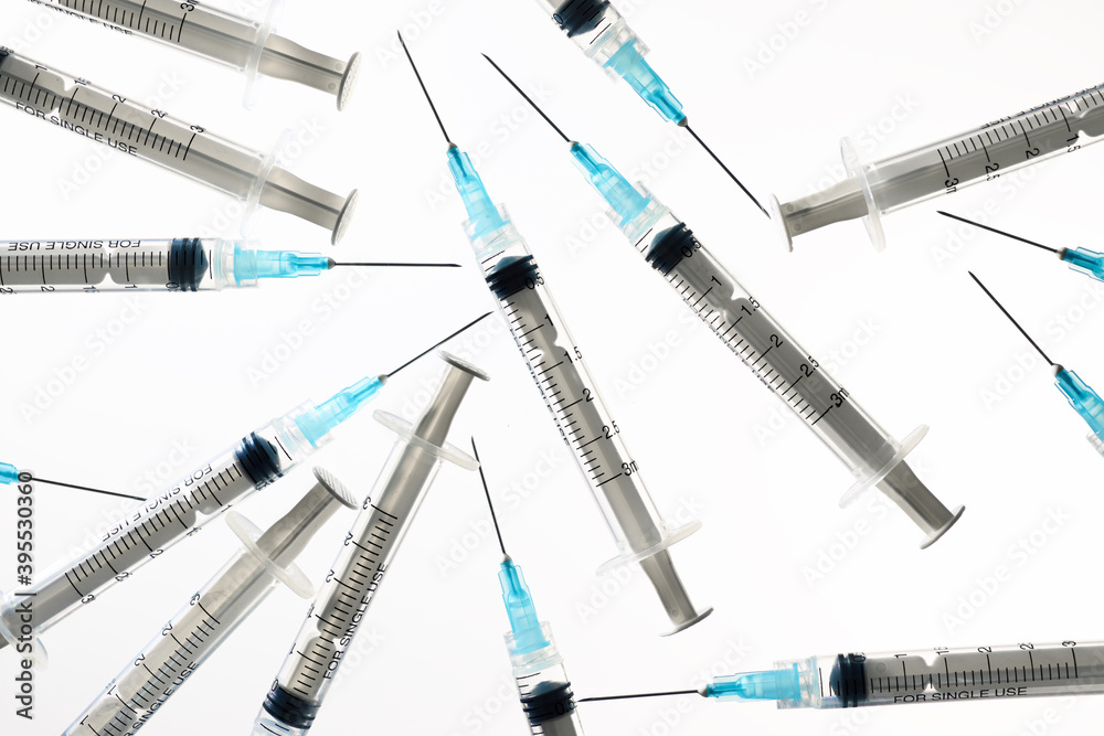 Syringes close-up view