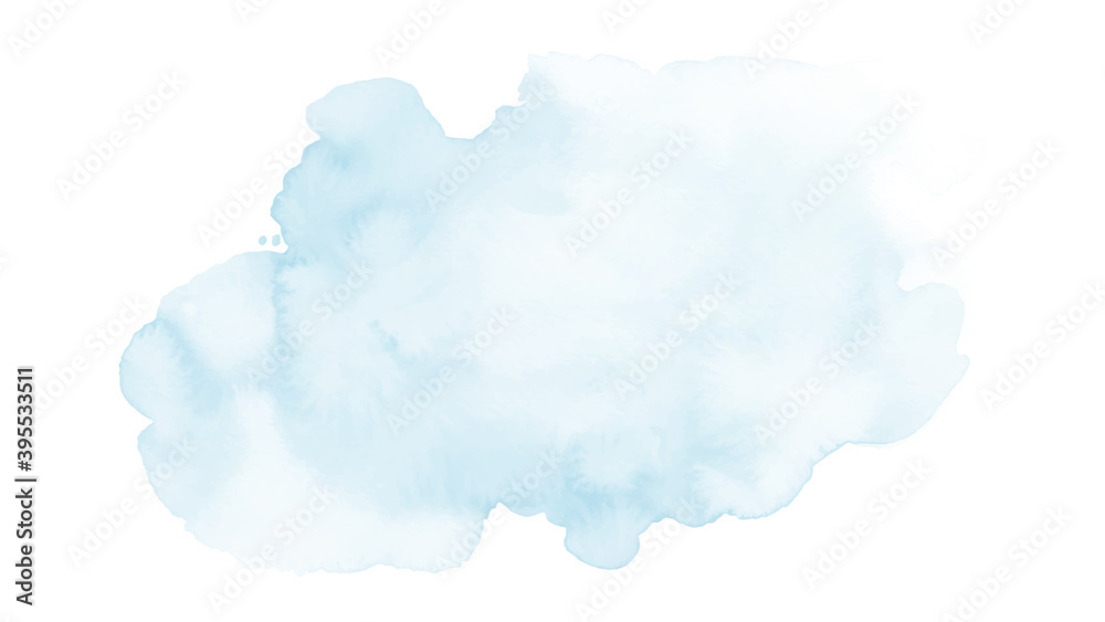 Soft blue and harmony background of stain splash watercolor