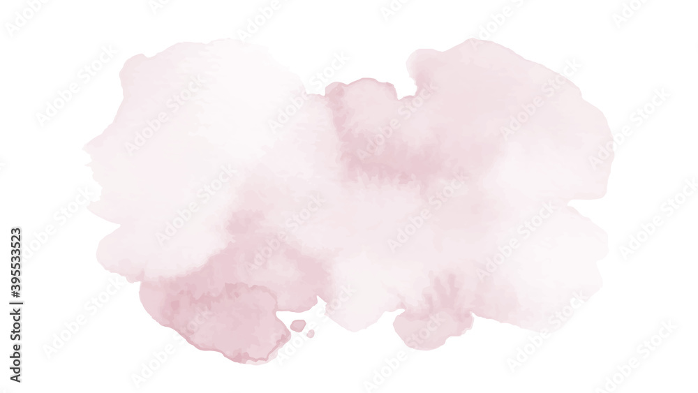 Soft pink and harmony background of stain splash watercolor - obrazy, fototapety, plakaty 