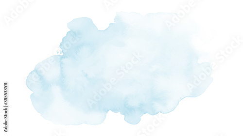Fotografie, Obraz Soft blue and harmony background of stain splash watercolor