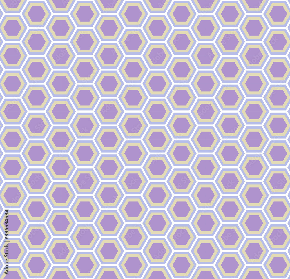 Fototapeta premium purple color abstract geometric seamless pattern honeycomb