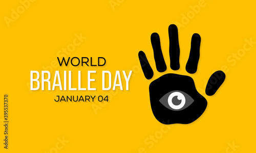 Vector illustration on the theme of World Braille day observed each year on January 4th across the globe.
