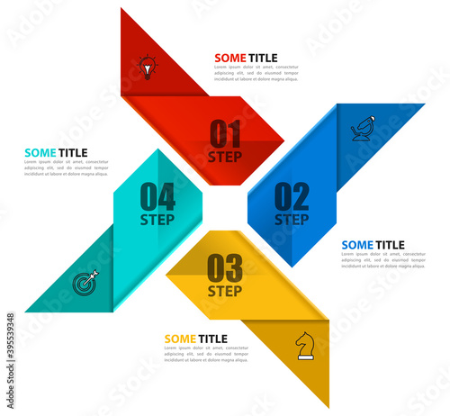 Infographic design template. Creative concept with 4 steps © kuliperko