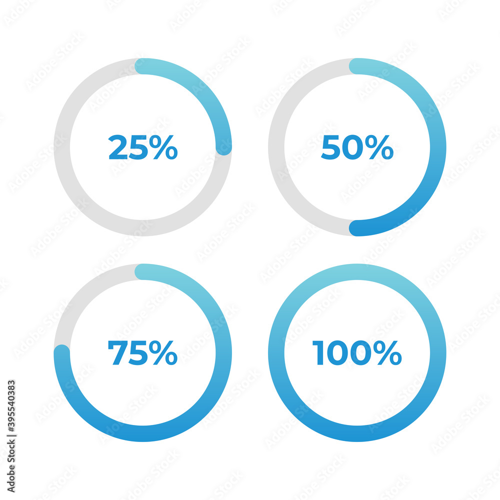 Circular progress loading bar. Vector Progress Rings. Circular progress loading bar. Vector Progress Rings.