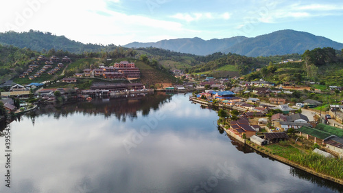 Mae Hong Son  Thailand Thailand - 23 November 2020 Baan Rak Thai  a small town in Chinese style  Yunnan  is a peaceful and relaxing city. In Mae Hong Son Province  Northern Thailand