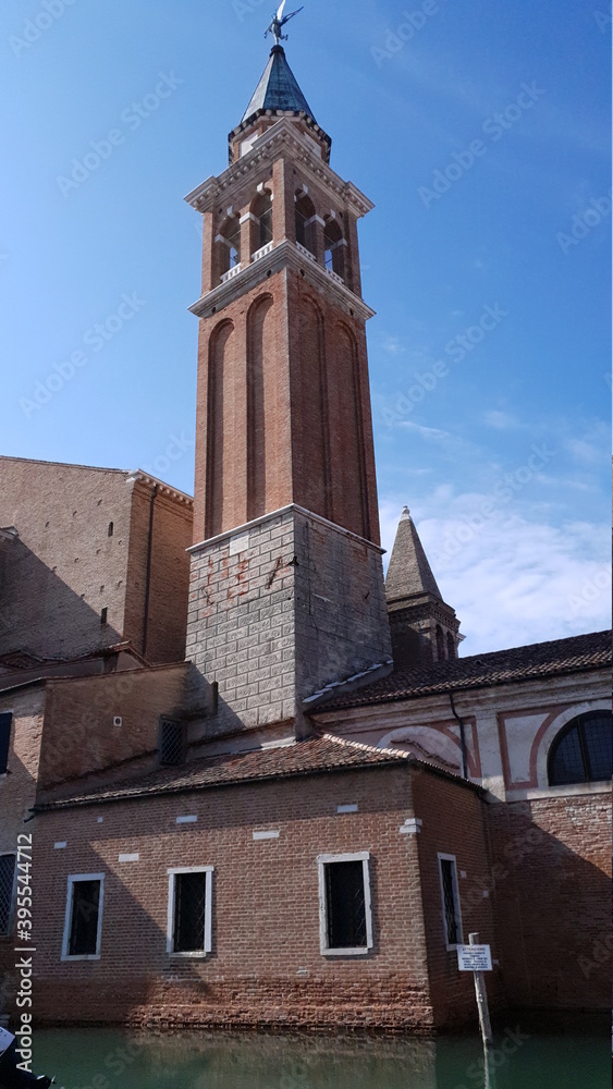 Chioggia Italy /10.10.20/ Bell tower in Chioggia, Venice lagoon, Italy.