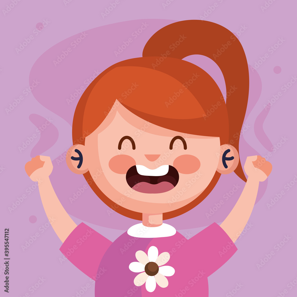 girl cartoon screaming design, Kid childhood little and people theme Vector illustration girl cartoon screaming design, Kid childhood little and people theme Vector illustration