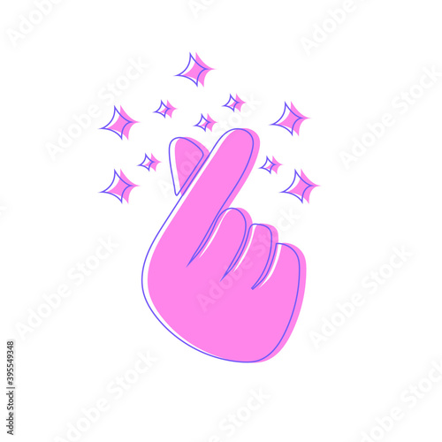 Snapping fingers hand with Sparkles