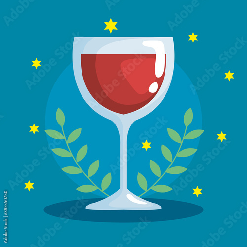 Happy hanukkah cup design, holiday celebration judaism religion festival traditional and culture theme Vector illustration