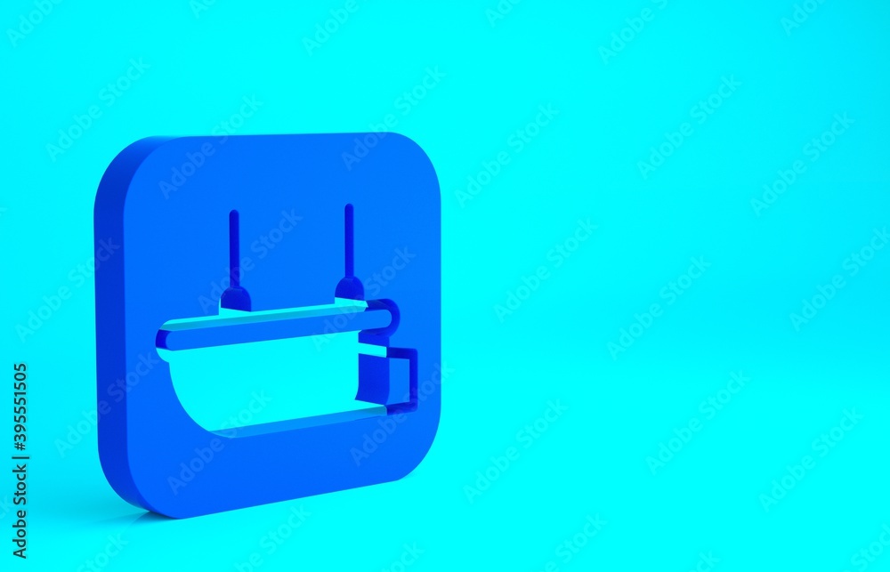 Blue Lifeboat icon isolated on blue background. Minimalism concept. 3d illustration 3D render. Blue Lifeboat icon isolated on blue background. Minimalism concept. 3d illustration 3D render.