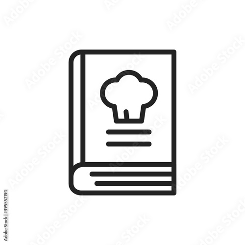 Culinary book black line icon. Vector illustration