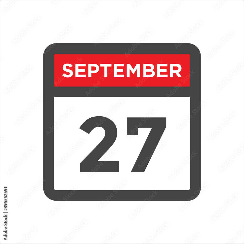September 27 calendar icon with day and month