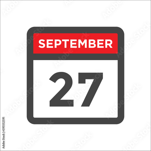 September 27 calendar icon with day and month