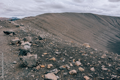 Hverfjall volcano, Myvatn region, Iceland in summer photo