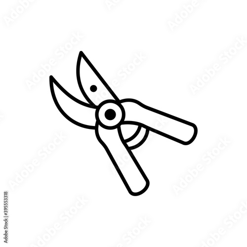 Pruning Shears  Outline illustration style Icon. EPS File 10