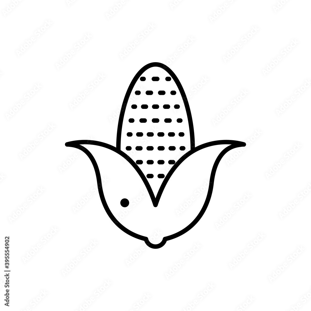 Corn Outline illustration style Icon. EPS File 10 Corn Outline illustration style Icon. EPS File 10