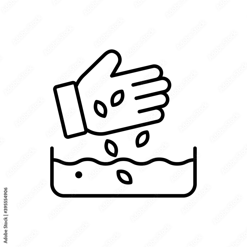 Seed Sowing Outline illustration style Icon. EPS File 10 Seed Sowing Outline illustration style Icon. EPS File 10