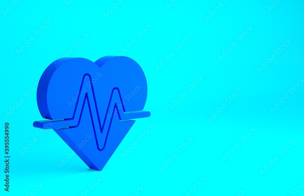 Blue Heart rate icon isolated on blue background. Heartbeat sign. Heart pulse icon. Cardiogram icon. Minimalism concept. 3d illustration 3D render. Blue Heart rate icon isolated on blue background. Heartbeat sign. Heart pulse icon. Cardiogram icon. Minimalism concept. 3d illustration 3D render.