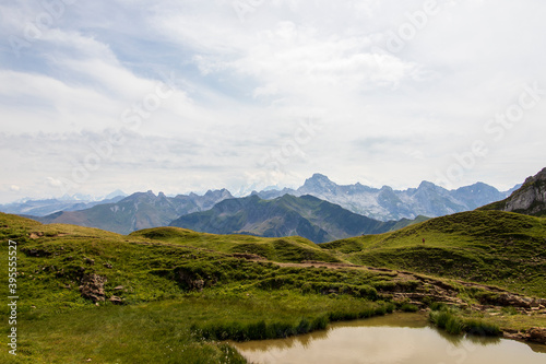 Panoramic view from Lac de Peyre, France
