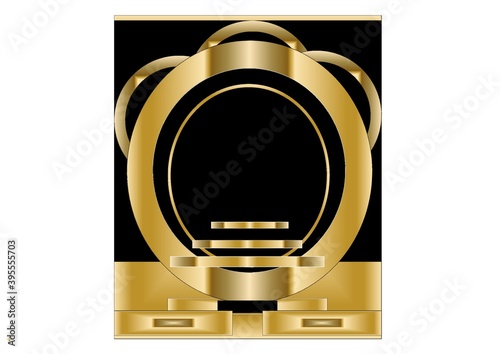 Black and Gold Blank Logo Template