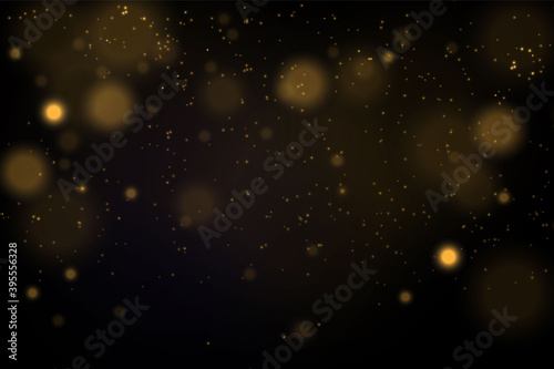 Wallpaper Mural Magic golden concept. Abstract black background with bokeh effect. Torontodigital.ca