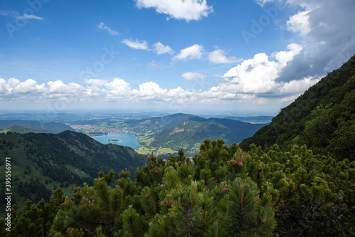 Mountain panorama view of Brecherspitze, Bavaria