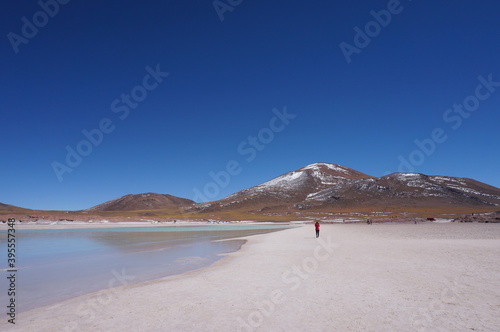 lake and mountains atacama chile