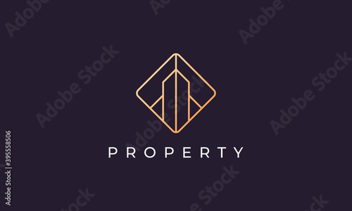Logo design for a luxury and classy property sale business with a simple and modern style