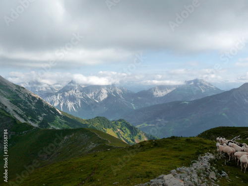 Mountain crossing Ammergau Alps