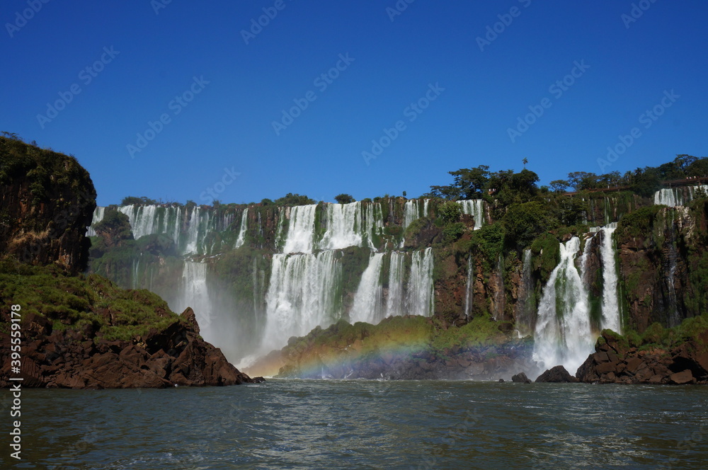 Obraz premium waterfall in rainbow Foz Iguaçu