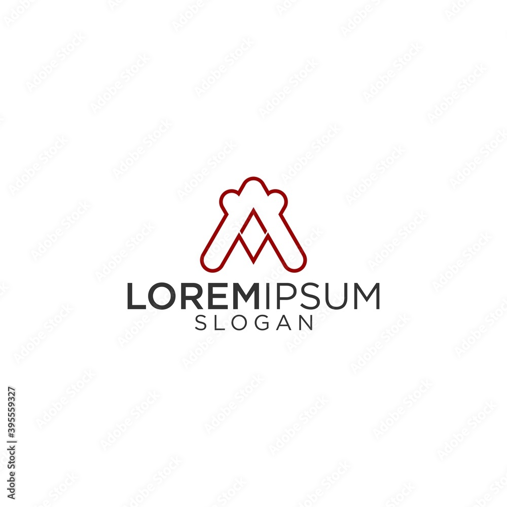 letter A logo design vector illustration