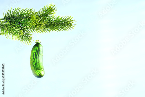 typical Christmas gherkin decoration photo