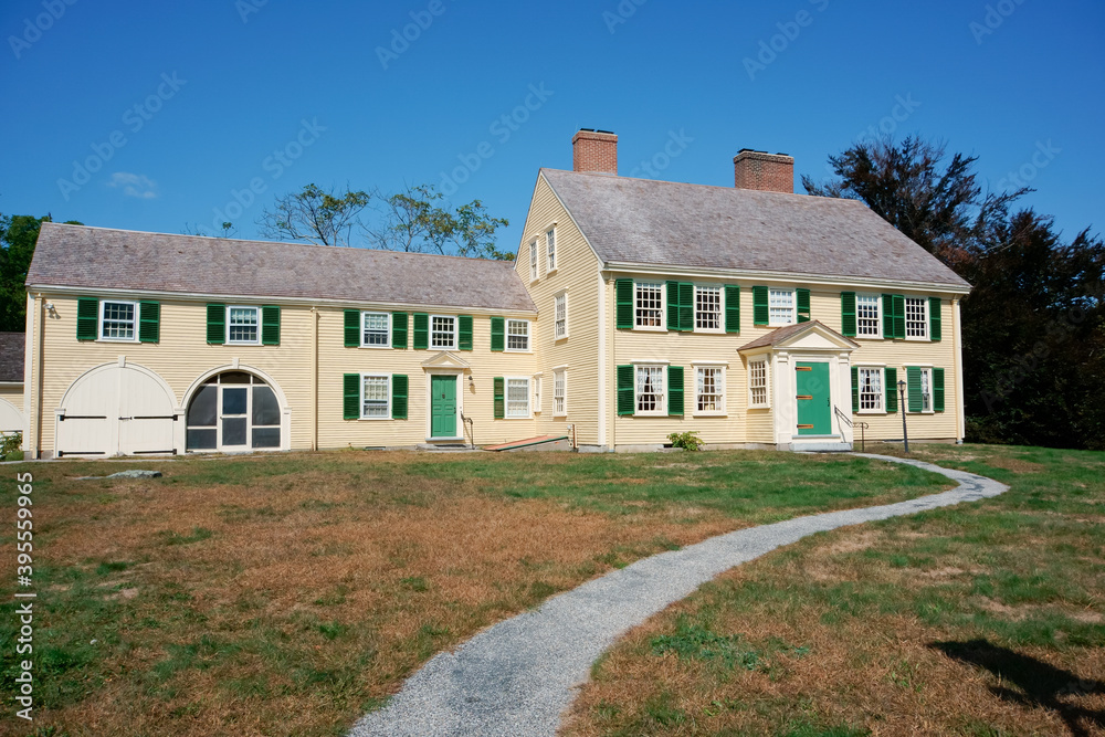 Historic house in minuteman national historical park MA USA