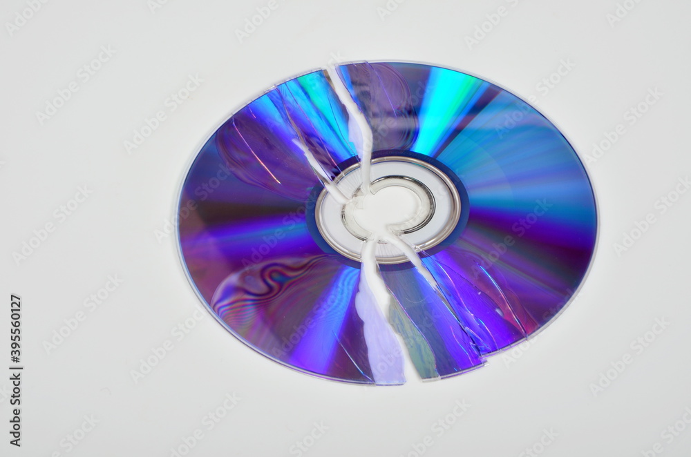 broken CD / DVD, damaged CD compact disc broken CD / DVD, damaged CD compact disc