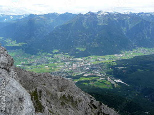 Mountain hiking to Hohe Munde mountain  Tyrol  Austria