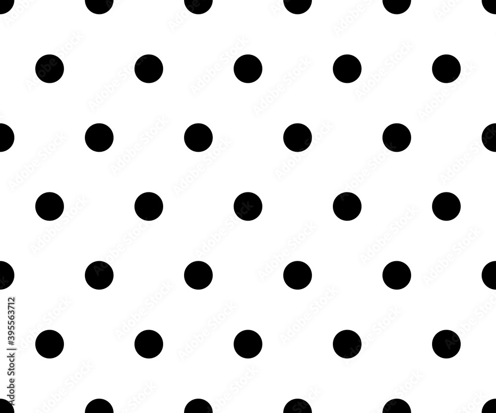 black and white polka dot pattern abstract background vector